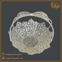 سبد شکلات خوری ملیله کاری پایه دار