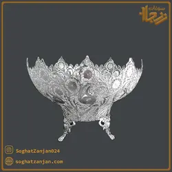 کاسه شکلات خوری ملیله کاری سه پایه