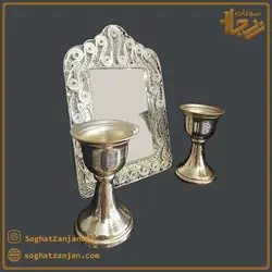 آینه شمعدان ملیله کاری در سوغات زنجان