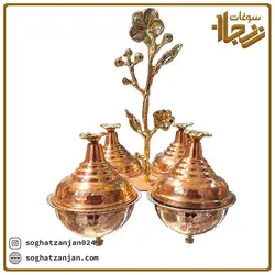 اردو خوری مسی درب دار چهارتایی در زنجان