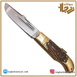 چاقو دسته گوزن زنجان مدل سرگنجشکی