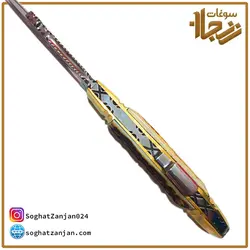 چاقو دسته گوزن زنجان مدل سرگنجشکی