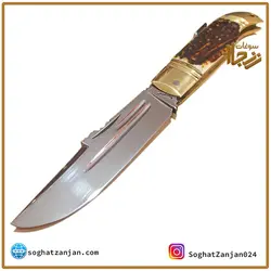 چاقو دسته گوزن زنجان مدل سرگنجشکی