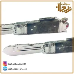 چاقوی زنجان دست ساز با ضامن برجسته مدل گنجشکی