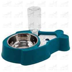 ظرف دو قلو اتوماتیک همراه با بطری آب طرح ماهی