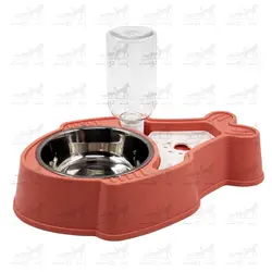 ظرف دو قلو اتوماتیک همراه با بطری آب طرح ماهی