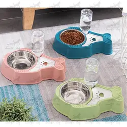 ظرف دو قلو اتوماتیک همراه با بطری آب طرح ماهی