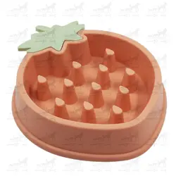 ظرف آرام خور سگ و گربه طرح توت فرنگی