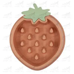 ظرف آرام خور سگ و گربه طرح توت فرنگی