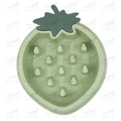 ظرف آرام خور سگ و گربه طرح توت فرنگی