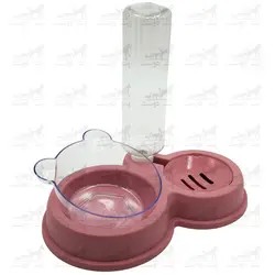 ظرف دوقلو شیب دار طرح خرس به همراه بطری آب