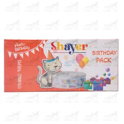 پک تولد مخصوص گربه شایر تم نارنجی طعم مرغ