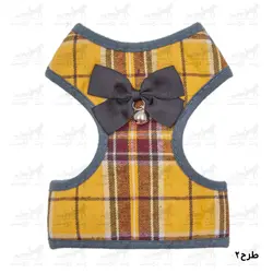 قلاده تنی پد دار همراه با پاپیون و بند قلاده سایز اسمال