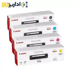 بررسی ست کارتریج تونر چهار رنگی کانن Canon 716 | اداریزکالا