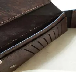 کیف پول چرم بزی دست دوز