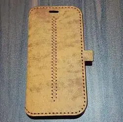 کیف چرمی دست دوز گوشی موبایل چرم شتری