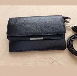 کیف دوشی زنانه دو درب چرم طبیعی