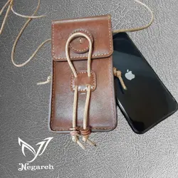 کیف دوشی و کمری موبایل چرم دستدوز
