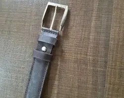 کمربند چرمی مردانه سه لایه دست دوز