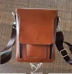 کیف دوشی مردانه و زنانه چرم طبیعی دست دوز