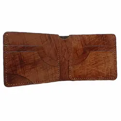 کیف پول جیبی مردانه چرم طبیعی دست دوز