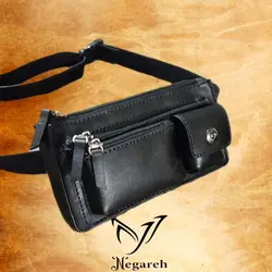 کیف کمری و دستی مردانه چرم طبیعی دست دوز