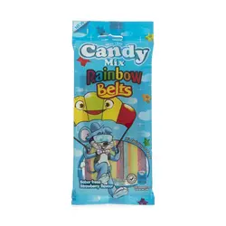 پاستیل نواری رنگین کمانی کندی میکس - 85 گرم