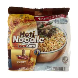 نودل هاتی کارا با طعم کاری - 75 گرم بسته 5 عددی