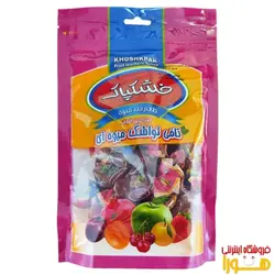 لواشک چند میوه دو سر پیچ تافی 250 گرمی خشکپاک