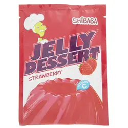 پودر ژله توت فرنگی شیبابا مقدار 100 گرم