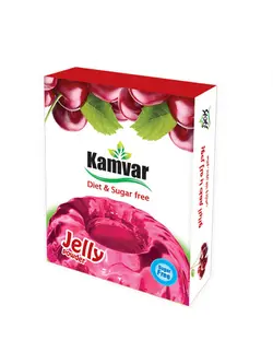 پودر ژله آلبالو بدون قند و رژیمی 36 گرمی کامور