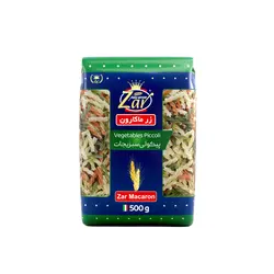 ماکارونی پیکولی سبزیجات زر ماکارون مقدار 500 گرم
