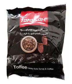 تافی قهوه شیرین شده با شهد خرما ۲۰۰ گرمی فراکام (کپی)