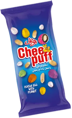 چی پف تخم مرغی با مغز بادام زمينی چی توز 52گرم