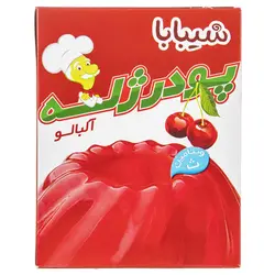 پودر ژله آلبالو شیبابا مقدار 100 گرم