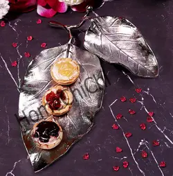 برگ بلوط 2 طبقه نقره ای
