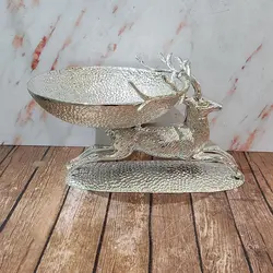 آجیل خوری گوزن چکشی  نشسته نقره ای