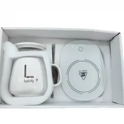 ماگ حرارتی سرامیکی در دار هیتر دار با صفحه گرم کننده برقی مدل 1314 رنگ سبز و صورتی و سفید و قرمز Lucky - دهشیخ سنتر