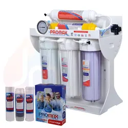 دستگاه تصفیه آب 6 مرحله ای پرو مکس مدل PM-60-P به همراه فیلتر 3 عددی پرومکس کد PM-Box3