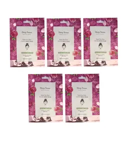 ماسک صورت دیپ سنس مدل گلاب حجم 12 میلی لیتر بسته 5 عددی