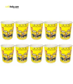 ظرف پاپ کورن مدل مینیون بسته 10 عددی کد R73401