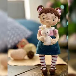 عروسک بافتنی دختر پولی &bull; کُلکُ مُلک