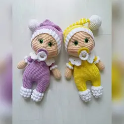 عروسک بافتنی دختر دو قولو ها &bull; کُلکُ مُلک