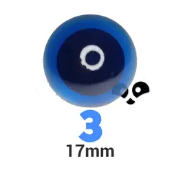 چشم عروسک شیشه ای ۳ (۱۷میلیمتر) (۲۰عددی)