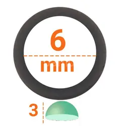 چشم عروسک گرد ۱ (۶ میلیمتر) (۲۰۰۰ عددی)