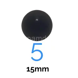 چشم عروسک گرد ۵ (۱۵ میلیمتر) (۱۰۰۰ عددی)