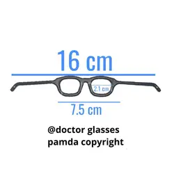 عینک عروسک دکتری ۱۶ سانت (۲۰۰ عددی)