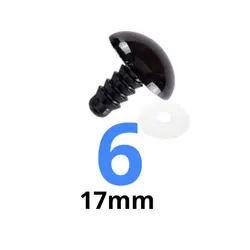 چشم عروسک پیچی ۶ (۱۷میلیمتر) (۳۰۰ عددی)