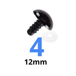 چشم عروسک پیچی ۴ (۱۲میلیمتر) (۵۰۰ عددی)