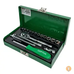 جعبه بکس 17 پارچه هواگیری 1/4 تاپ تول مدل GCAD1701